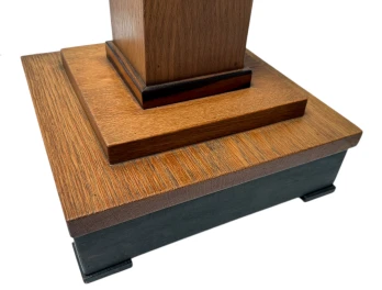 Art Deco Modernist Floor Lamp with Shantung Silk Shade, 1920s